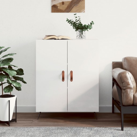 Buffet Blanc brillant 69,5x34x90 cm 