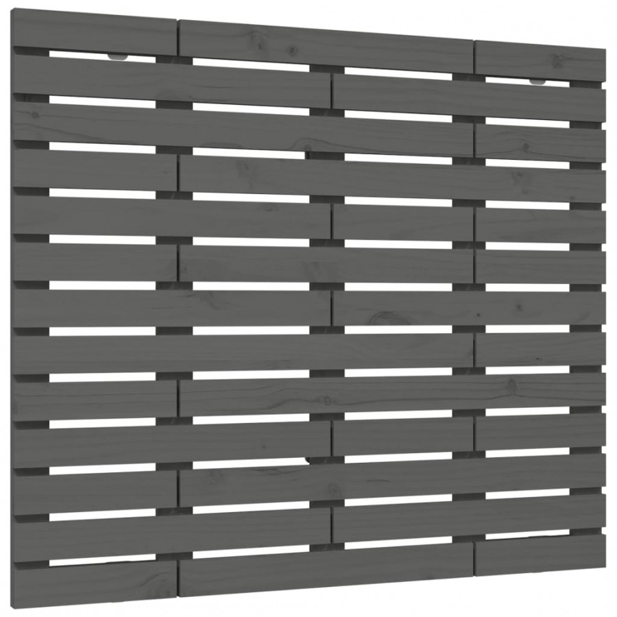 Tête de lit murale Gris 141x3x91,5 cm Bois massif de pin