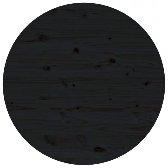Table basse Noir Ø 55x45 cm Bois massif de pin