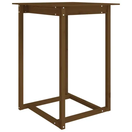 Table de bar Marron miel 80x80x110 cm Bois massif de pin 2