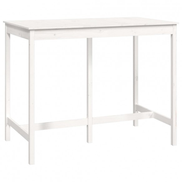 Table de bar Blanc 140x80x110 cm Bois massif de pin Table de bar Blanc 140x80x110 cm Bois massif de pin
