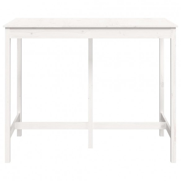 Table de bar Blanc 140x80x110 cm Bois massif de pin Table de bar Blanc 140x80x110 cm Bois massif de pin