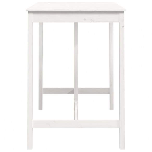 Table de bar Blanc 140x80x110 cm Bois massif de pin Table de bar Blanc 140x80x110 cm Bois massif de pin