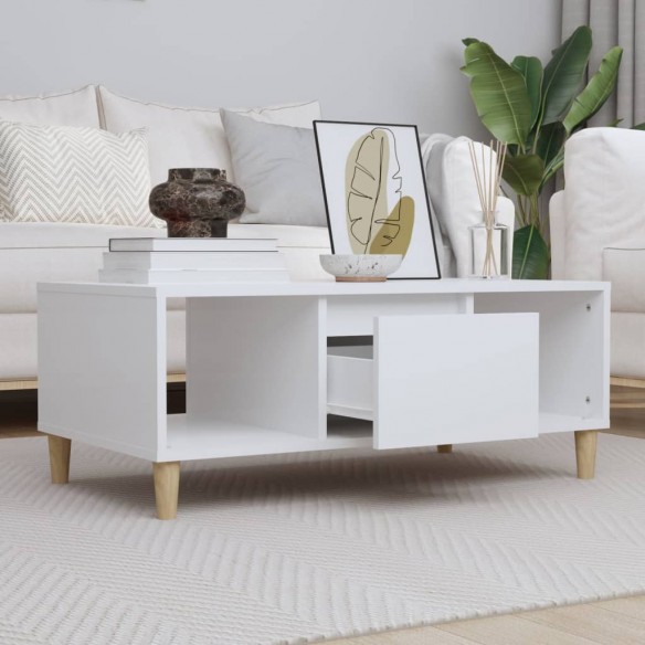 Table basse Blanc 90x50x36,5 cm 