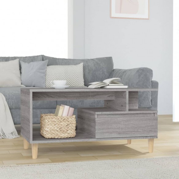 Table basse Sonoma gris 90x49x45 cm 