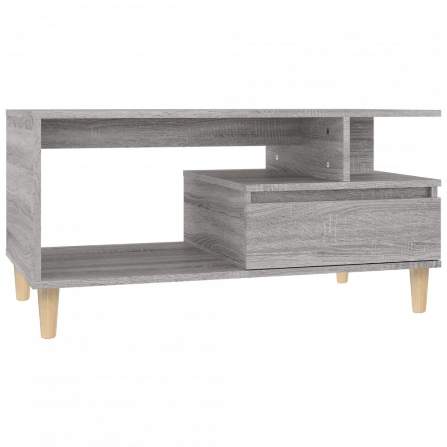 Table basse Sonoma gris 90x49x45 cm 