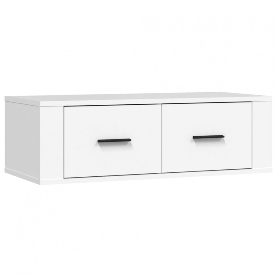 Meuble TV suspendu Blanc 80x36x25 cm 