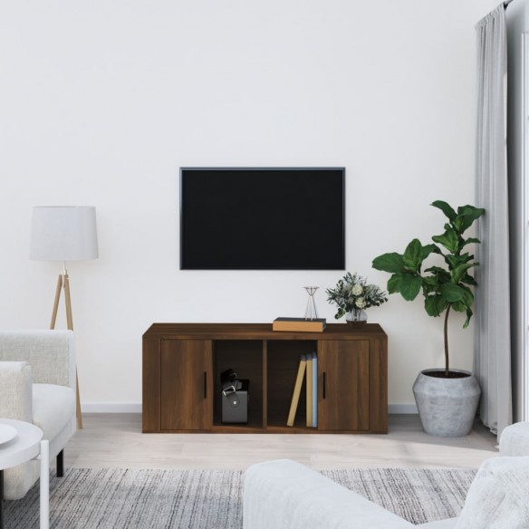 Meuble TV Chêne marron 100x35x40 cm 
