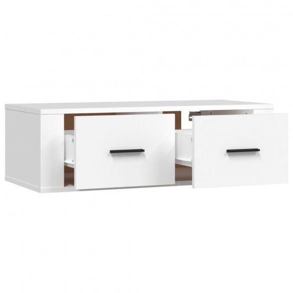 Meuble TV suspendu Blanc 80x36x25 cm 
