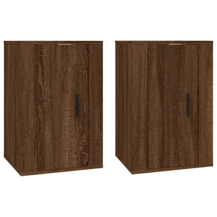 Meubles TV muraux 2 pcs Chêne marron 40x34,5x60 cm 2