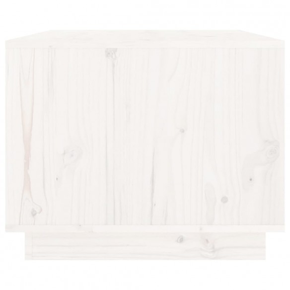 Table basse Blanc 80x50x40 cm Bois massif de pin