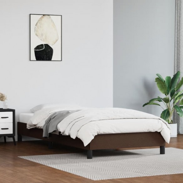 Lit Marron 90x190 cm Similicuir
