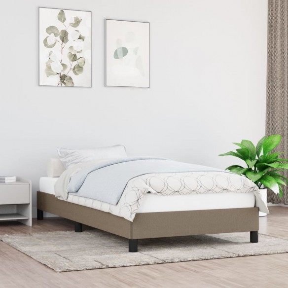 Lit Taupe 80 x 200 cm Tissu