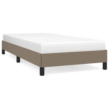 Lit Taupe 80 x 200 cm Tissu 2