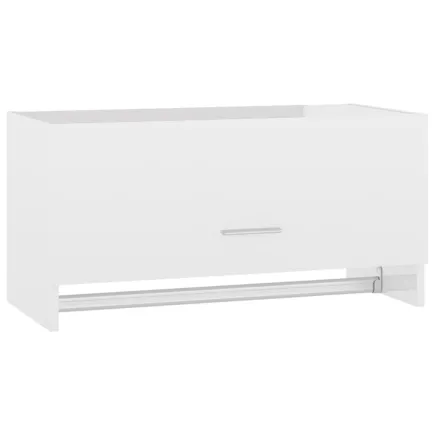Garde-robe Blanc brillant 70x32,5x35 cm Aggloméré 2
