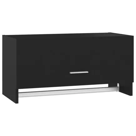 Garde-robe Noir 70x32,5x35 cm Aggloméré 2