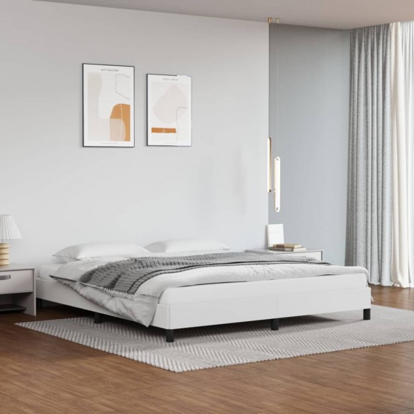 Lit Blanc 160x200 cm Similicuir