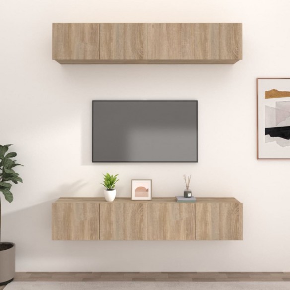 Meubles TV 4 pcs Chêne Sonoma 80x30x30 cm 