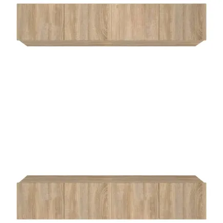 Meubles TV 4 pcs Chêne Sonoma 80x30x30 cm  2