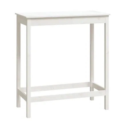 Table de bar blanc 100x50x110 cm bois massif de pin 2