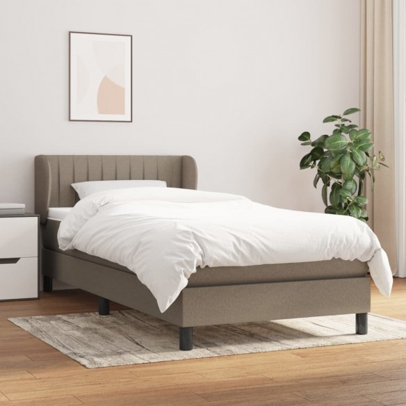 Lit avec matelas Taupe 80x200 cm Tissu