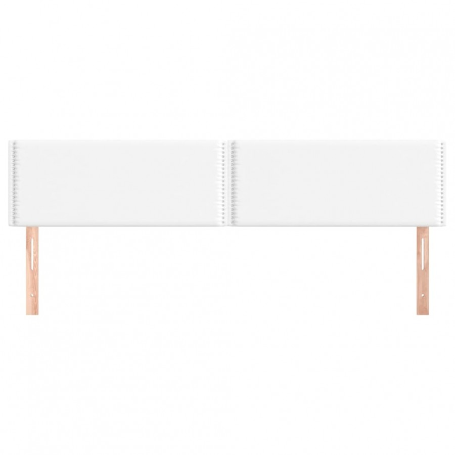 Têtes de lit 2 pcs Blanc 90x5x78/88 cm Similicuir