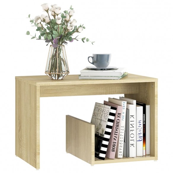 Table d'appoint Chêne sonoma 59x36x38 cm Aggloméré Table d'appoint Chêne sonoma 59x36x38 cm Aggloméré