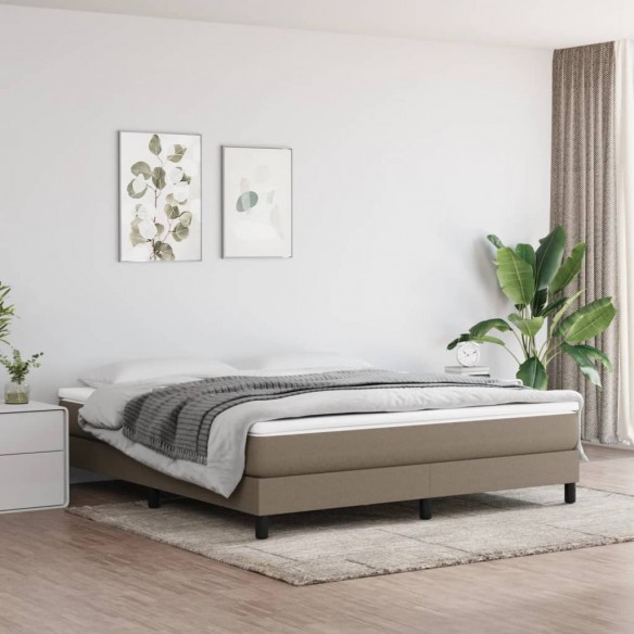 Lit Taupe 180x200 cm Tissu