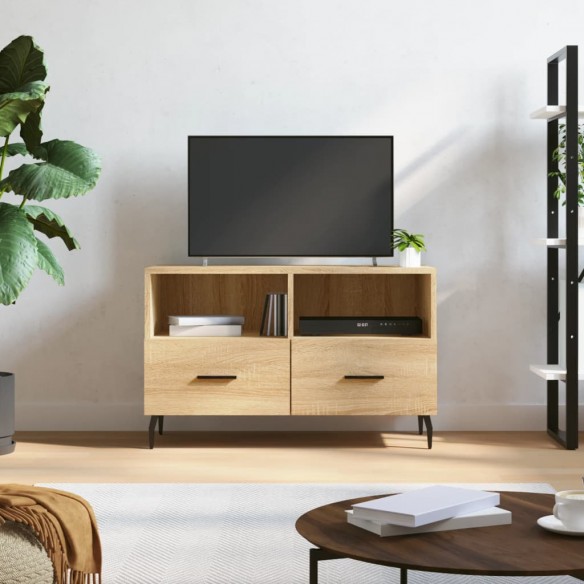 Meuble TV Chêne sonoma 80x36x50 cm 
