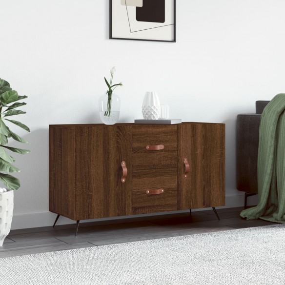 Buffet chêne marron 100x36x60 cm bois d'ingénierie