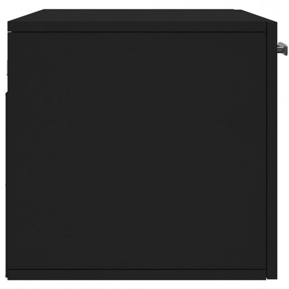 Armoire murale noir 80x36,5x35 cm bois d'ingénierie
