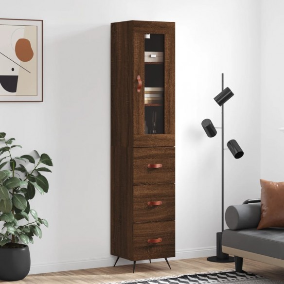 Buffet haut Chêne marron 34,5x34x180 cm 