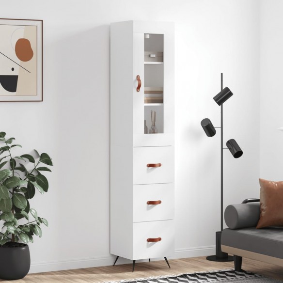 Buffet haut Blanc 34,5x34x180 cm 