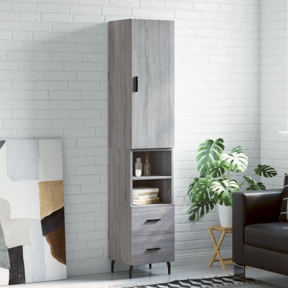 Buffet haut Sonoma gris 34,5x34x180 cm 
