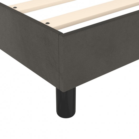 Lit Gris foncé 160x200 cm Velours