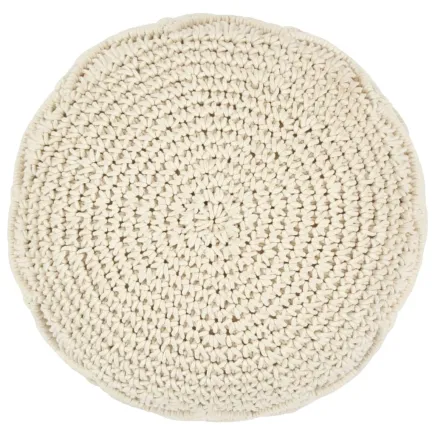 Pouf fait à la main en macramé 45 x 30 cm Coton 2