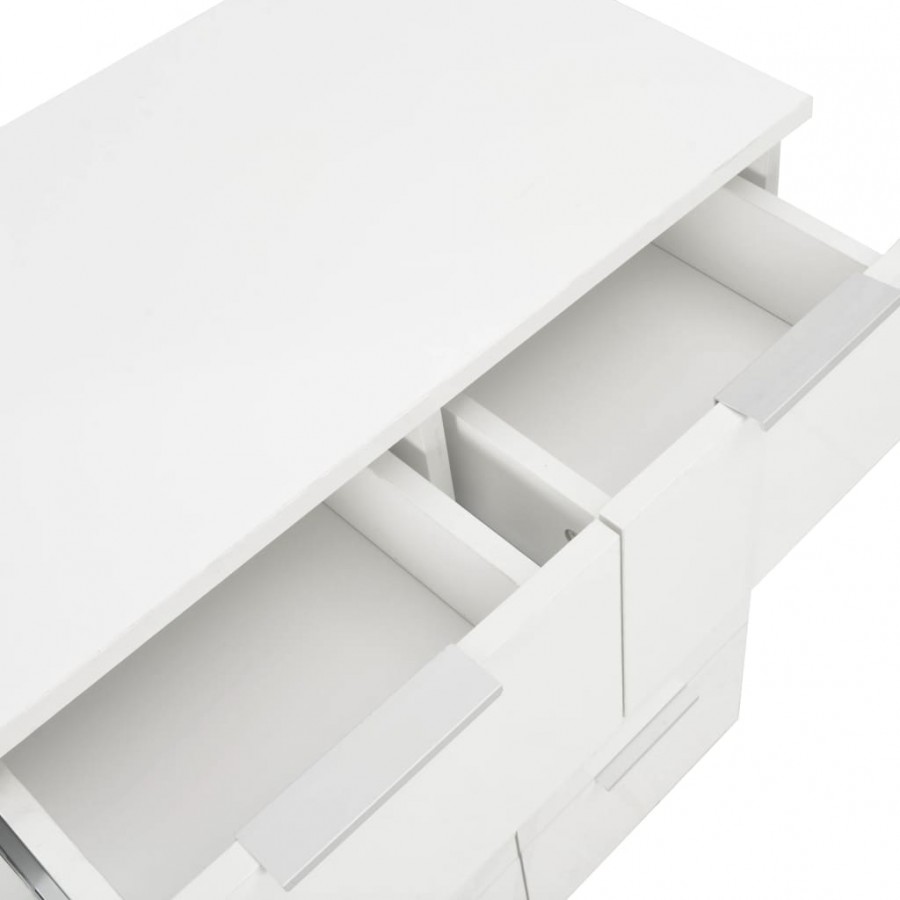Buffet Blanc brillant 60x35x80 cm