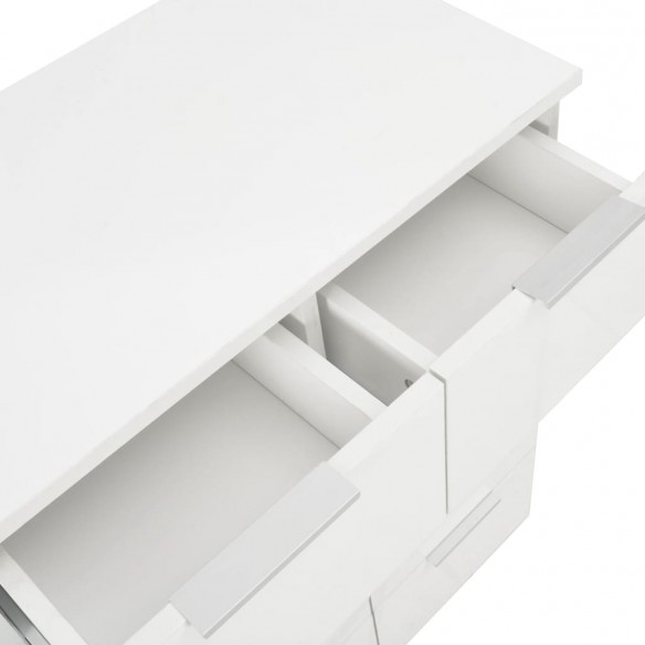 Buffet Blanc brillant 60x35x80 cm  Buffet Blanc brillant 60x35x80 cm