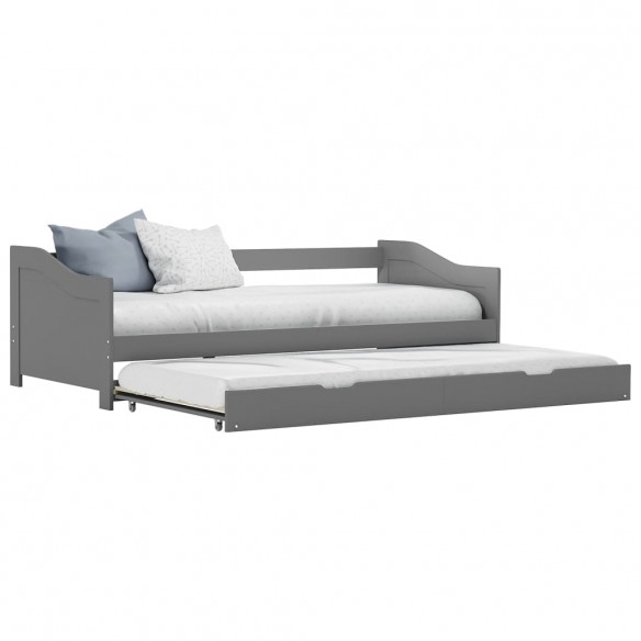 Lit extensible Gris Bois de pin 90x200 cm