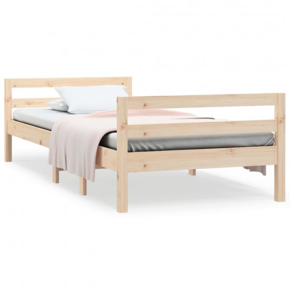 Lit 80x200 cm Bois de pin massif