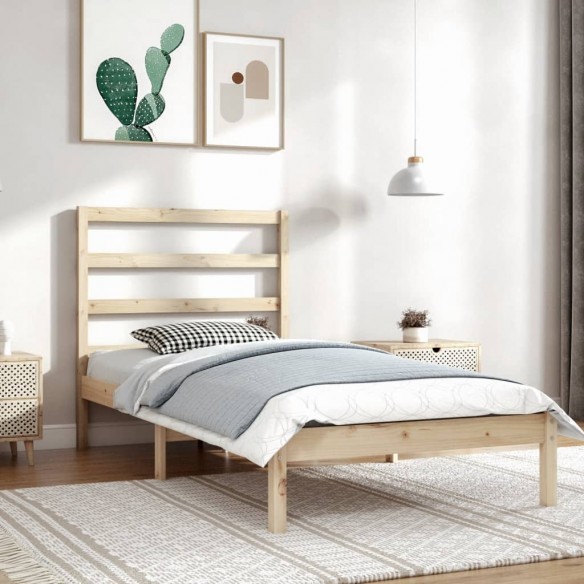 Lit Bois de pin massif 90x200 cm