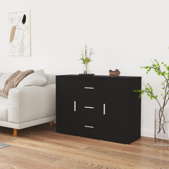 Buffet Noir 91x29,5x65 cm 