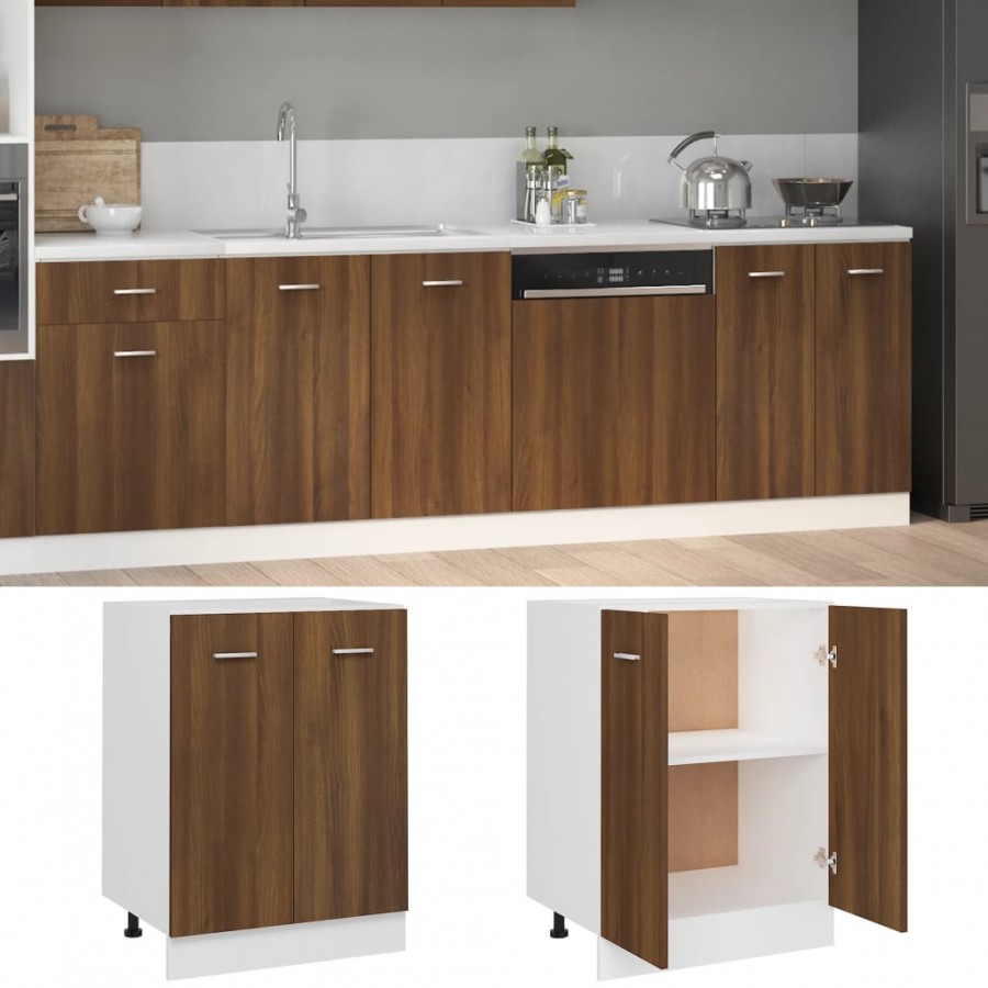 Armoire de plancher Chêne marron 60x46x81,5cm 