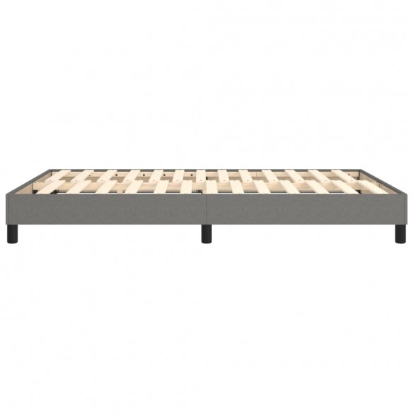 Lit Gris foncé 140x190 cm Tissu