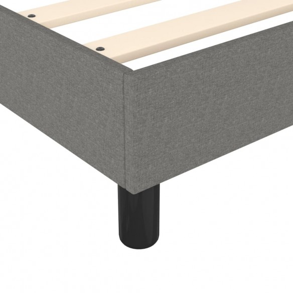 Lit Gris foncé 140x190 cm Tissu