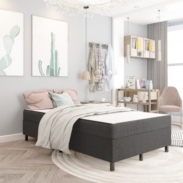 Lit Gris foncé Tissu 120x200 cm
