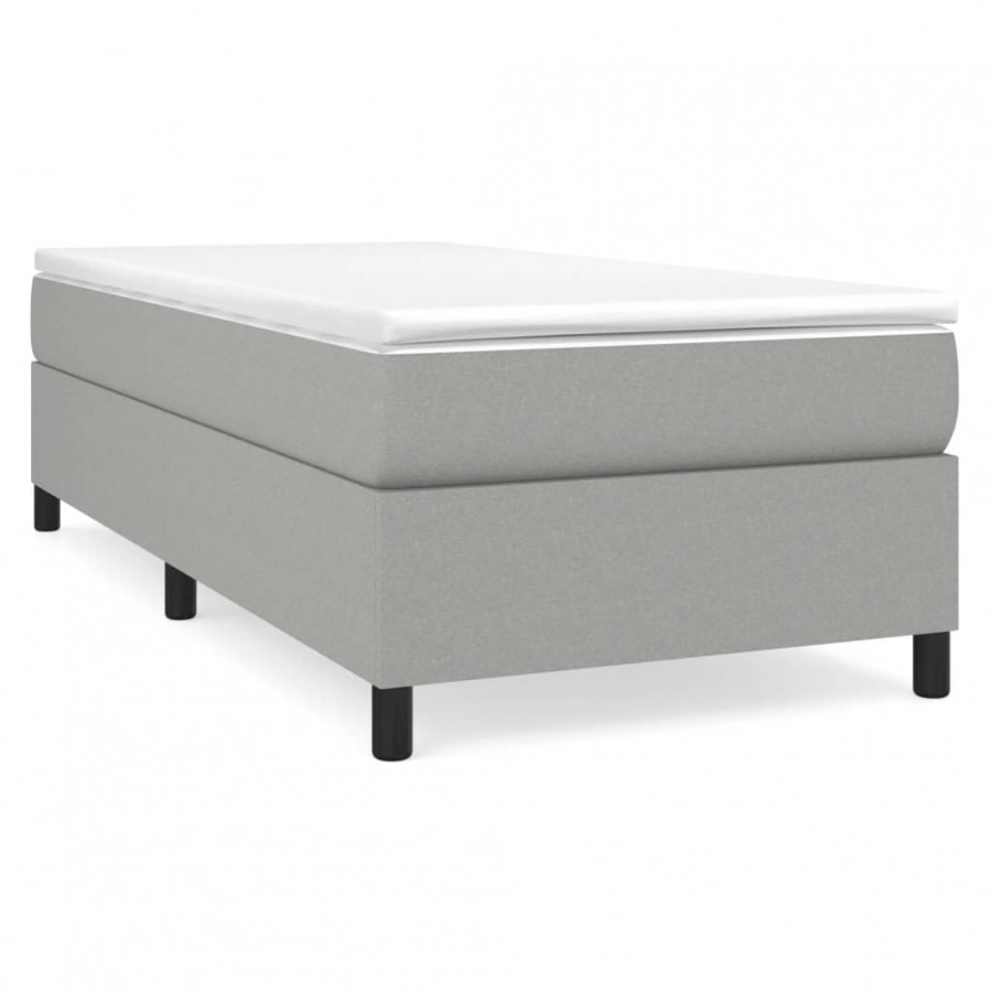Lit Gris clair 90x200 cm Tissu