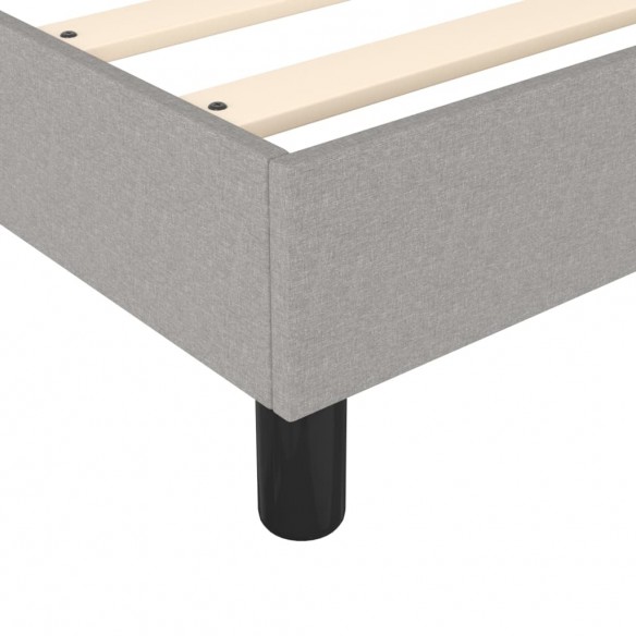 Lit Gris clair 90x200 cm Tissu