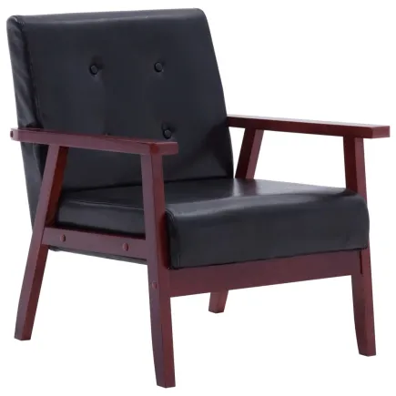 Fauteuil Noir Similicuir 2