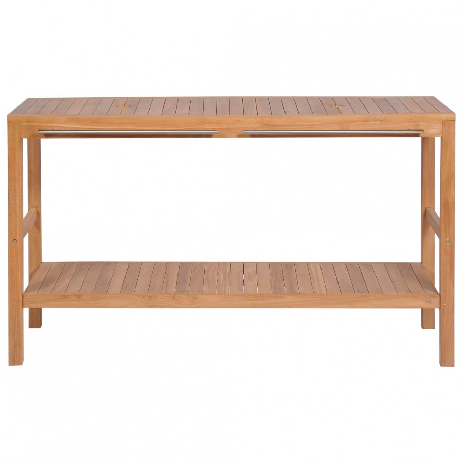 Meuble-lavabo de salle de bains Teck massif 132x45x75cm